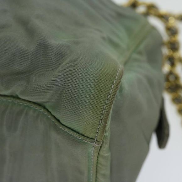 PRADA Chain Shoulder Bag Nylon Khaki Auth 66500 - Picture 14 of 16